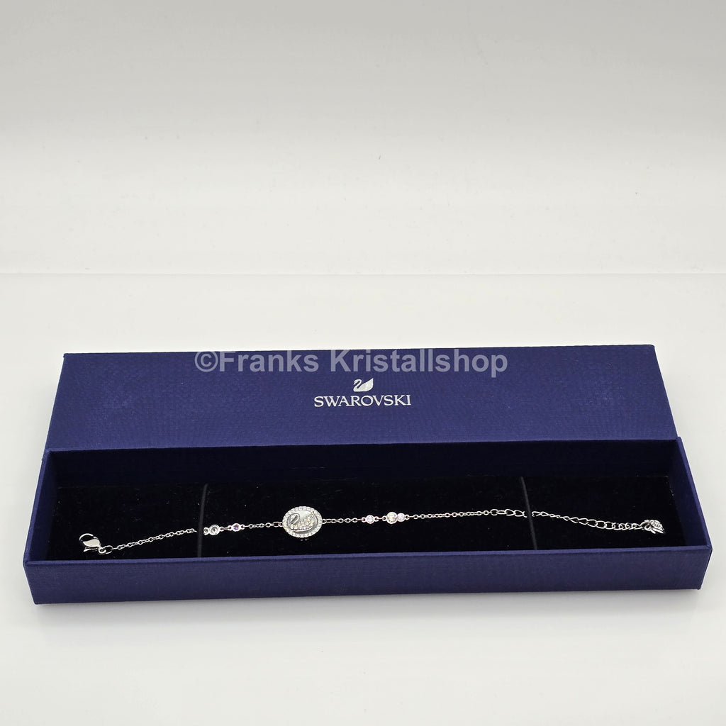 SWAROVSKI Pearly Swan Armband Schwan Anhänger Weiß, Rhodiniert 5271884 oU