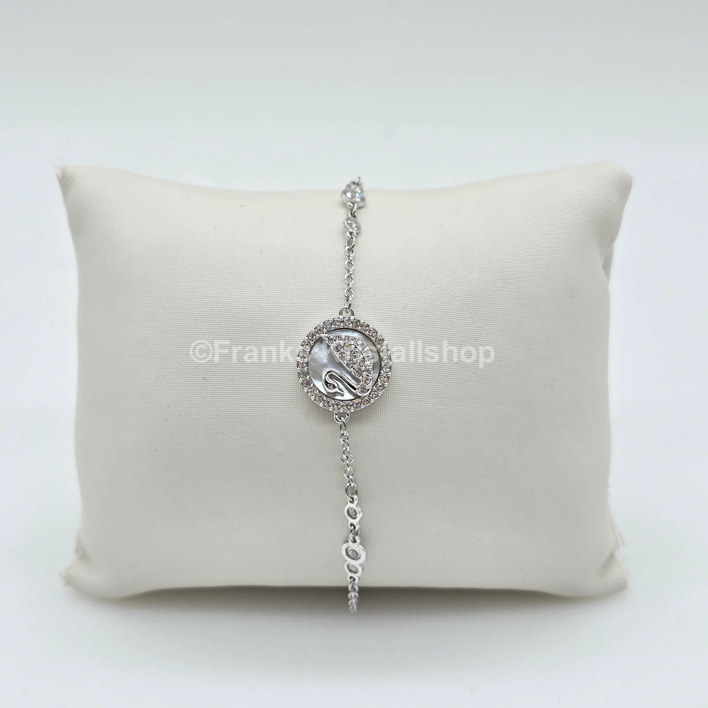 SWAROVSKI Pearly Swan Armband Schwan Anhänger Weiß, Rhodiniert 5271884 oU