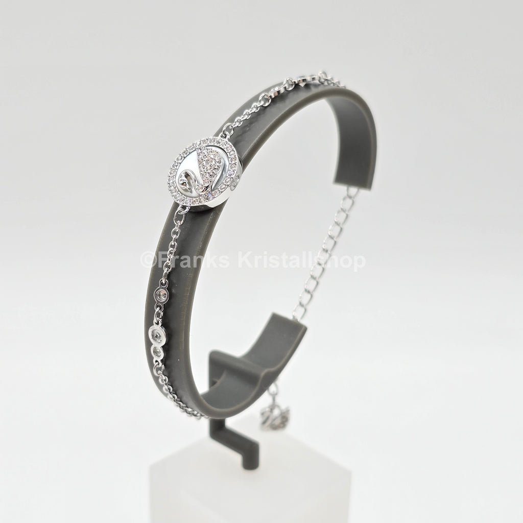 SWAROVSKI Pearly Swan Armband Schwan Anhänger Weiß, Rhodiniert 5271884 oU