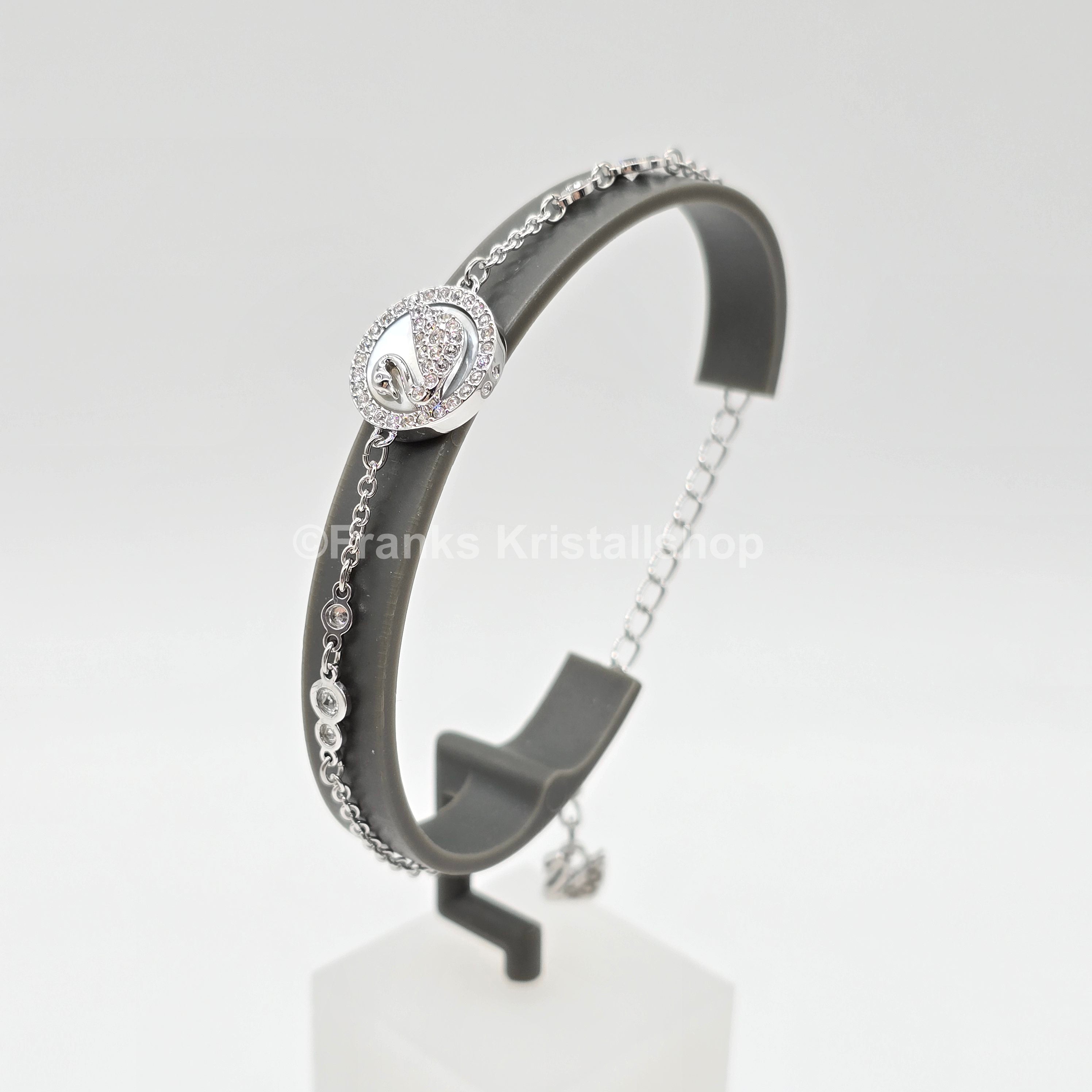 SWAROVSKI Pearly Swan Armband Schwan Anhänger Weiß, Rhodiniert 5271884 oU