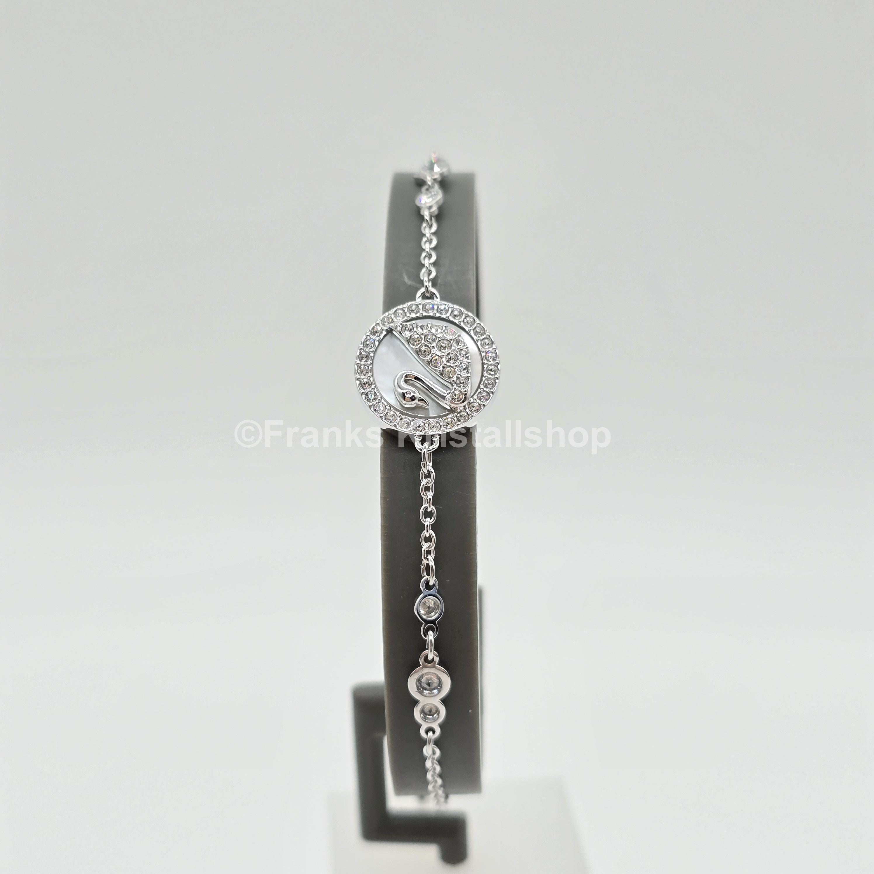 SWAROVSKI Pearly Swan Armband Schwan Anhänger Weiß, Rhodiniert 5271884 oU