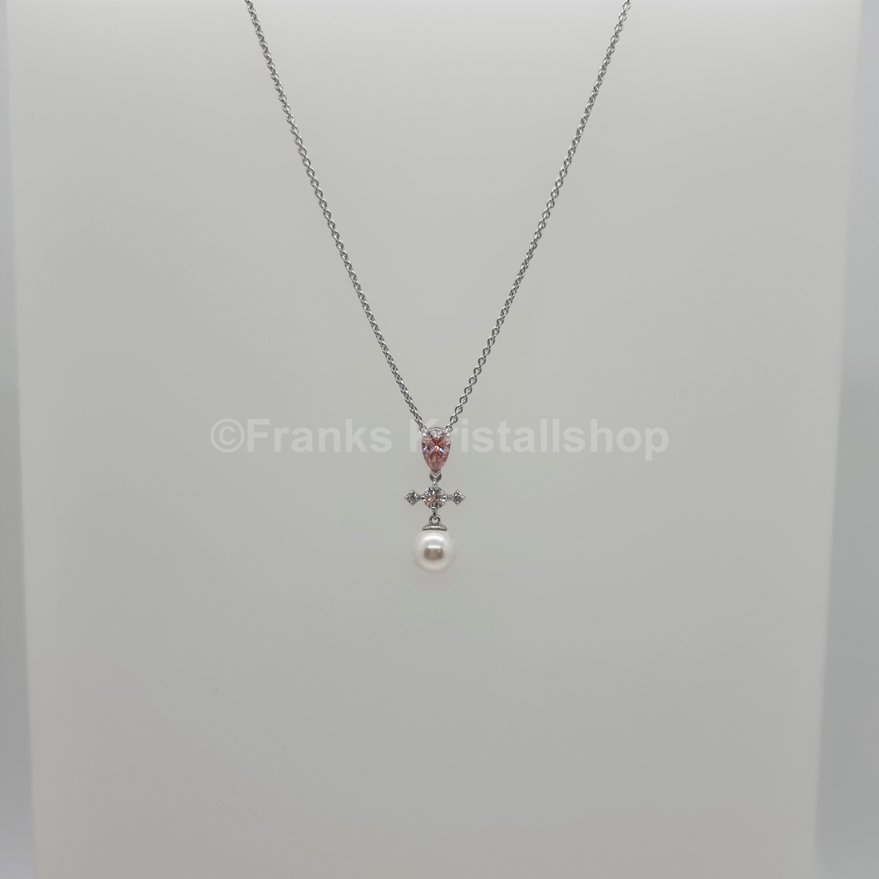 SWAROVSKI Perfection Halskette Kette Kristallperle, Rosa Rhodiniert 5516591