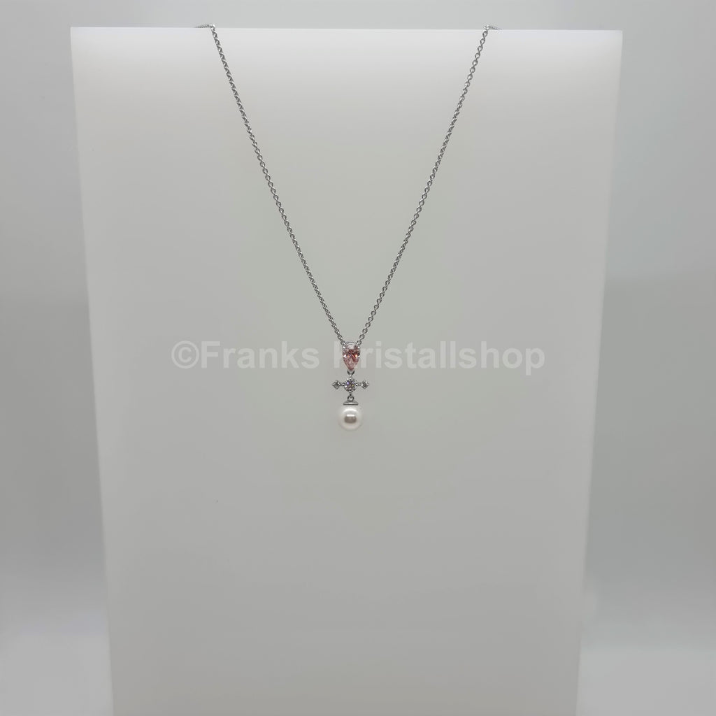 SWAROVSKI Perfection Halskette Kette Kristallperle, Rosa Rhodiniert 5516591