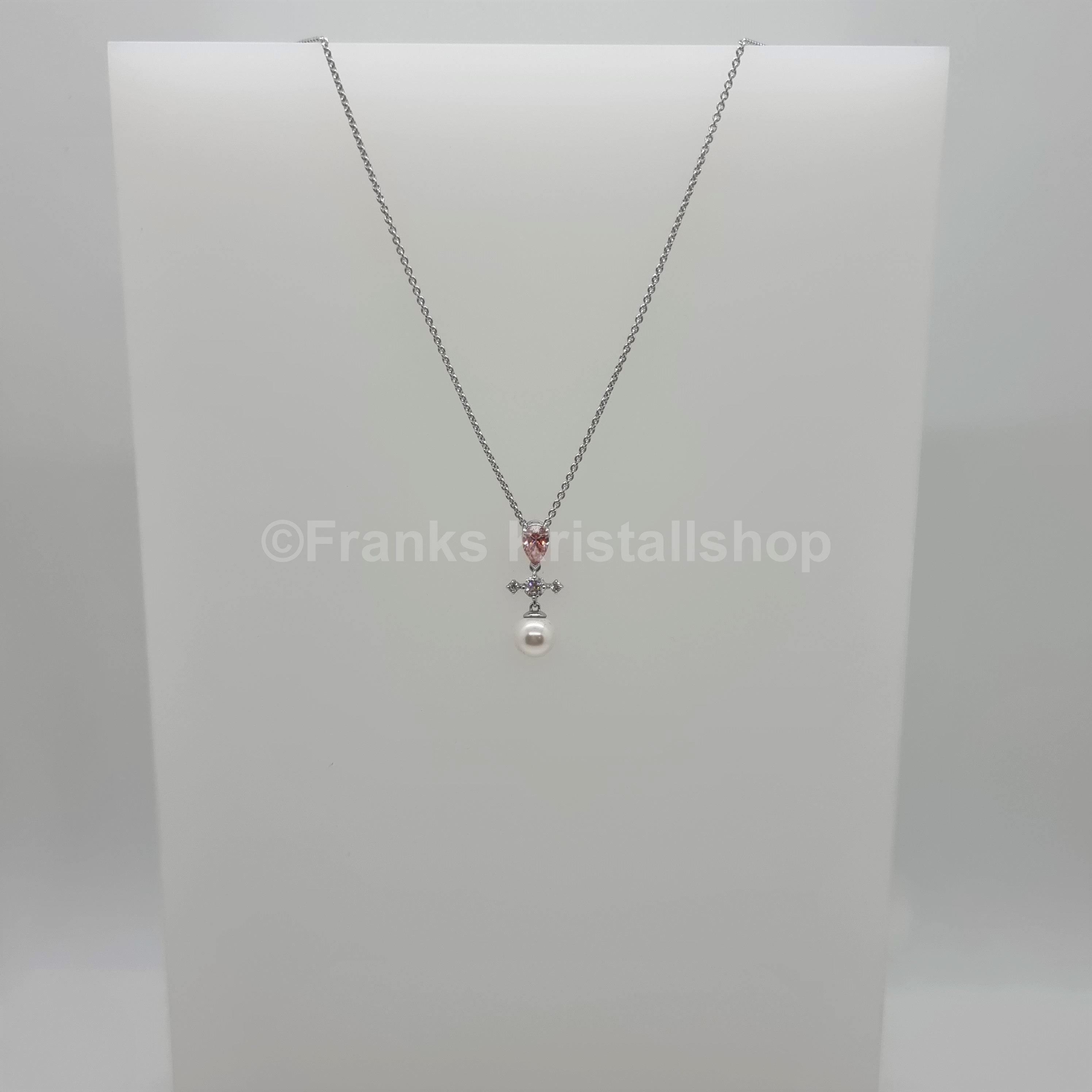 SWAROVSKI Perfection Halskette Kette Kristallperle, Rosa Rhodiniert 5516591