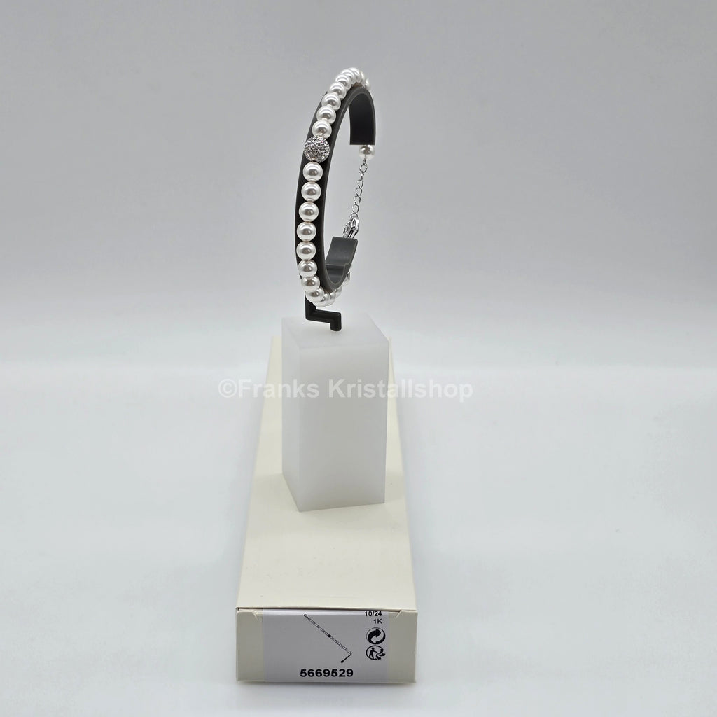 SWAROVSKI Perlen Armband Größe M Weiß Rhodiniert 5669529