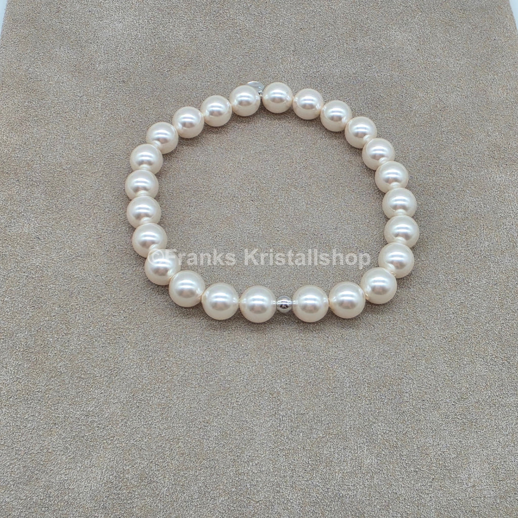 SWAROVSKI Perlen Armband Größe L elastisch, creme 5123587
