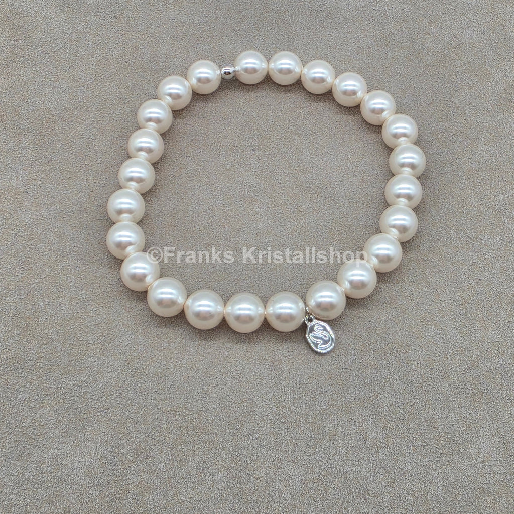 SWAROVSKI Perlen Armband Größe L elastisch, creme 5123587