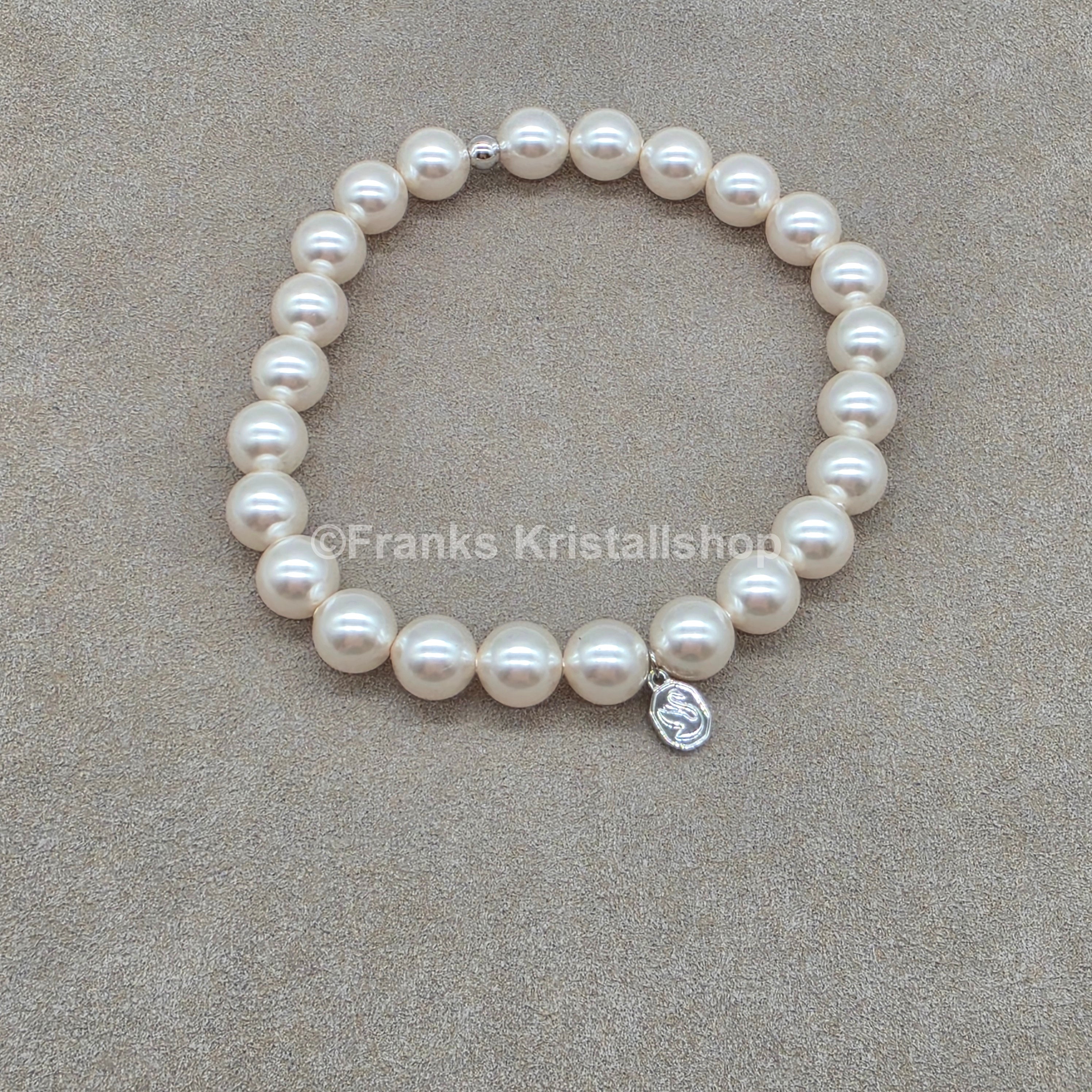 SWAROVSKI Perlen Armband Größe L elastisch, creme 5123587