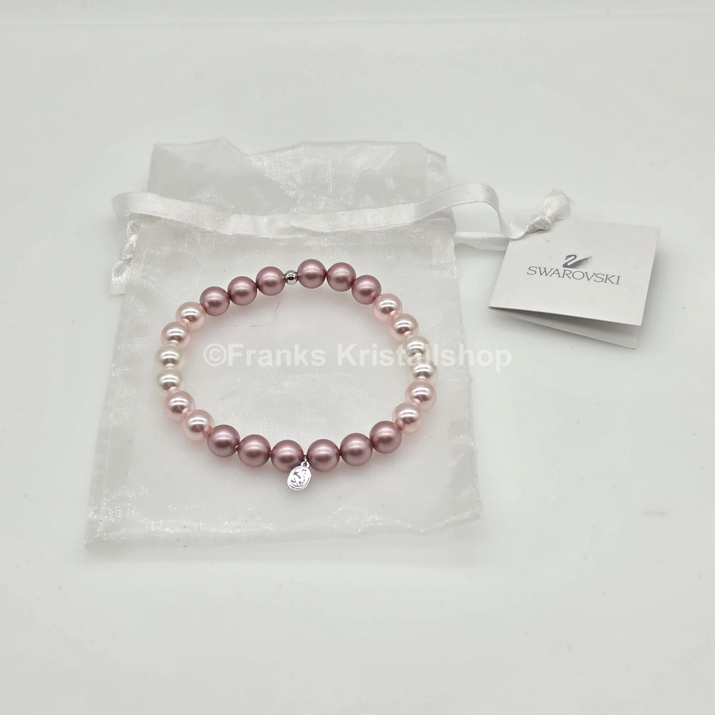 SWAROVSKI Perlen Armband Größe L elastisch, creme rosa 5123588