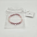 SWAROVSKI Perlen Armband Größe L elastisch, creme rosa 5123588