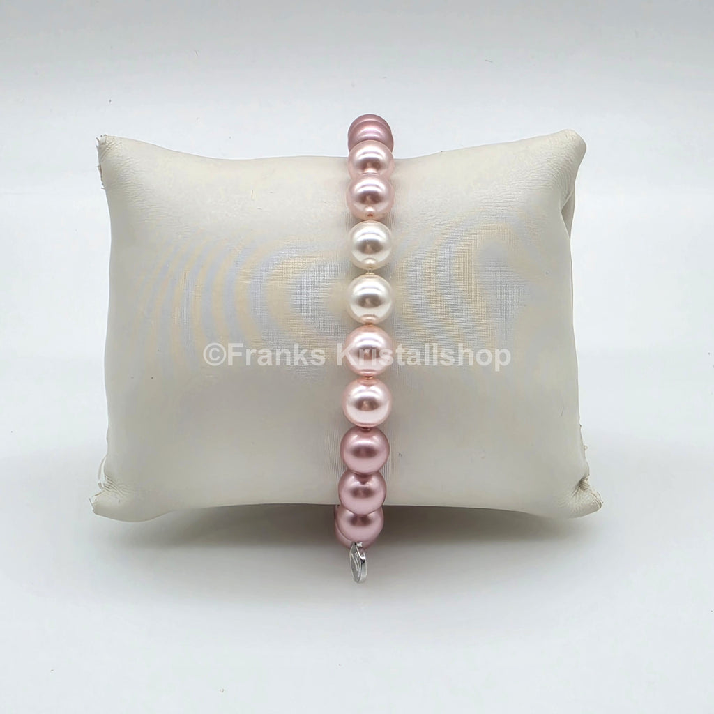 SWAROVSKI Perlen Armband Größe L elastisch, creme rosa 5123588