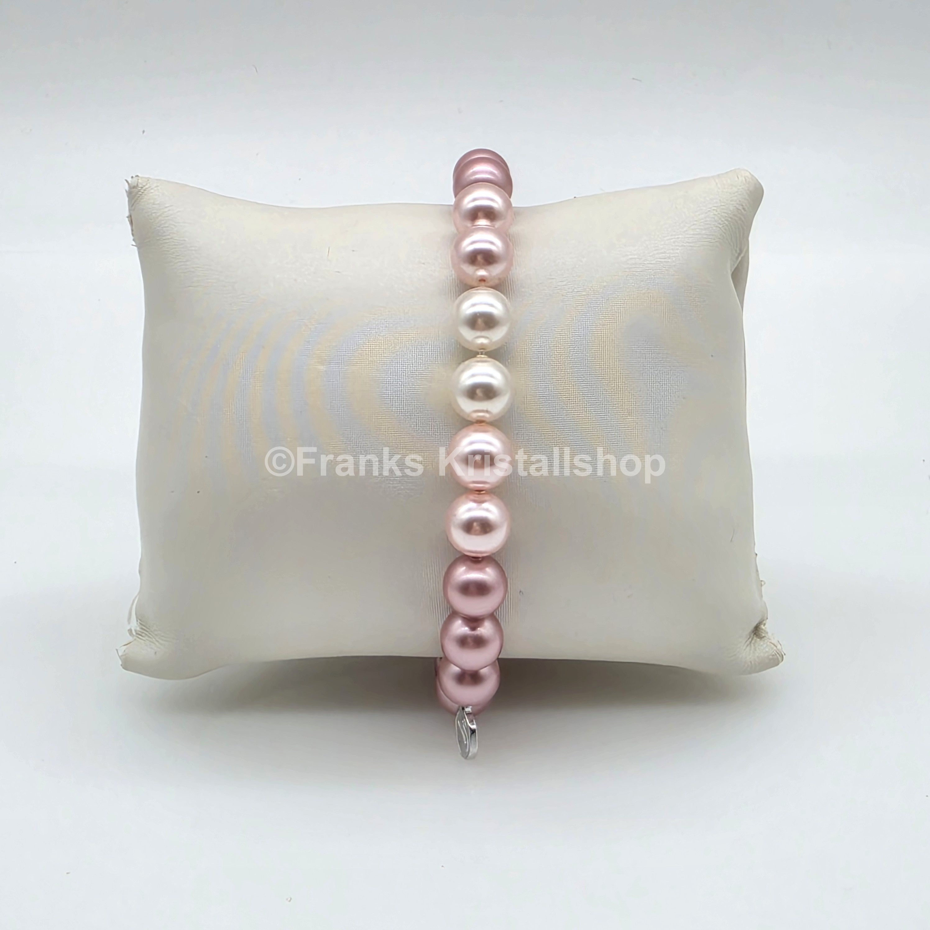 SWAROVSKI Perlen Armband Größe L elastisch, creme rosa 5123588