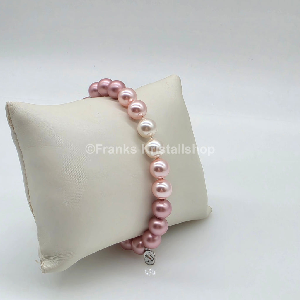 SWAROVSKI Perlen Armband Größe L elastisch, creme rosa 5123588