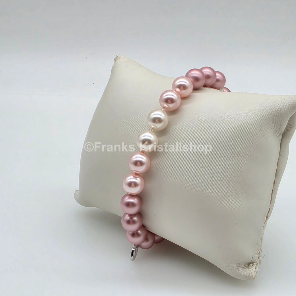 SWAROVSKI Perlen Armband Größe L elastisch, creme rosa 5123588