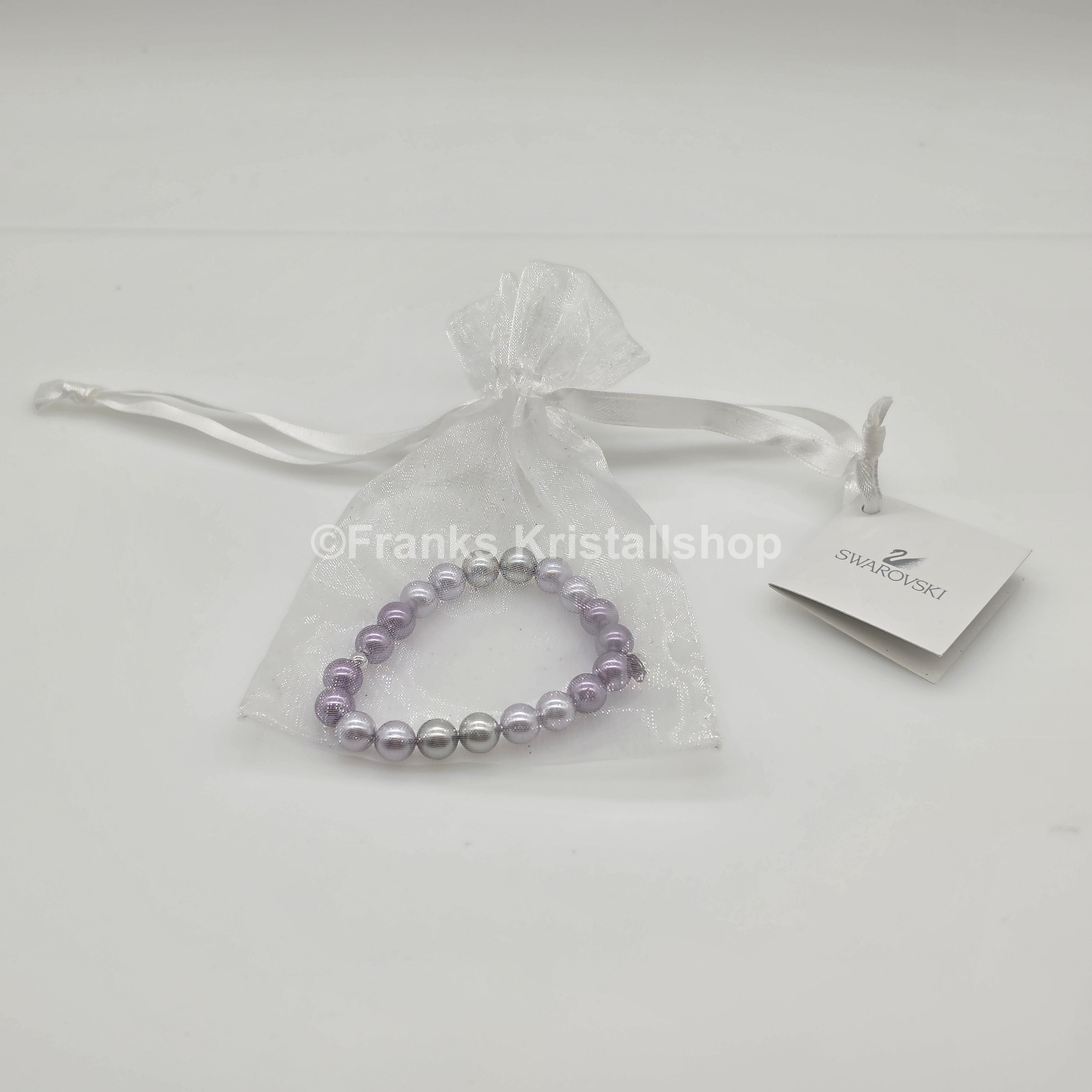 SWAROVSKI Perlen Armband Größe M elastisch, creme violett 5123584