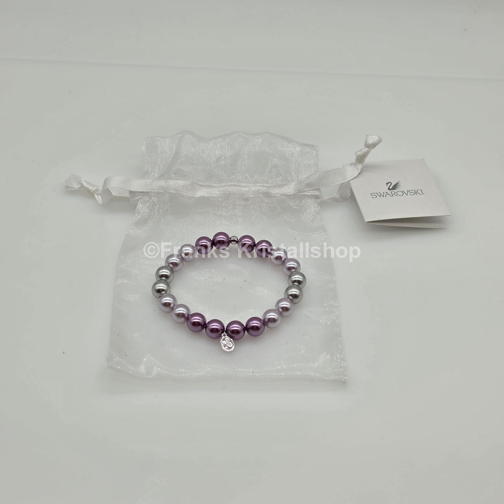 SWAROVSKI Perlen Armband Größe M elastisch, creme violett 5123584
