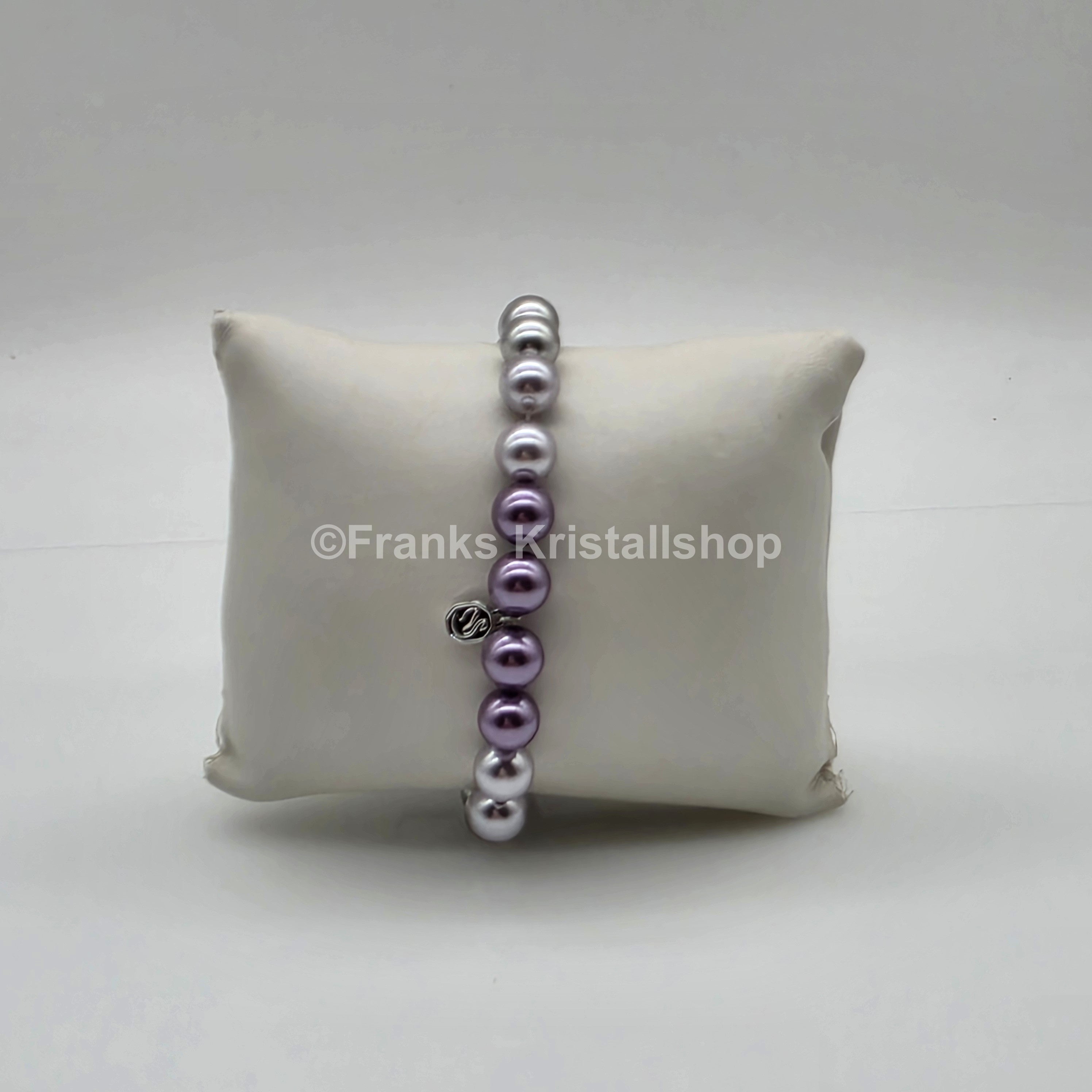 SWAROVSKI Perlen Armband Größe M elastisch, creme violett 5123584