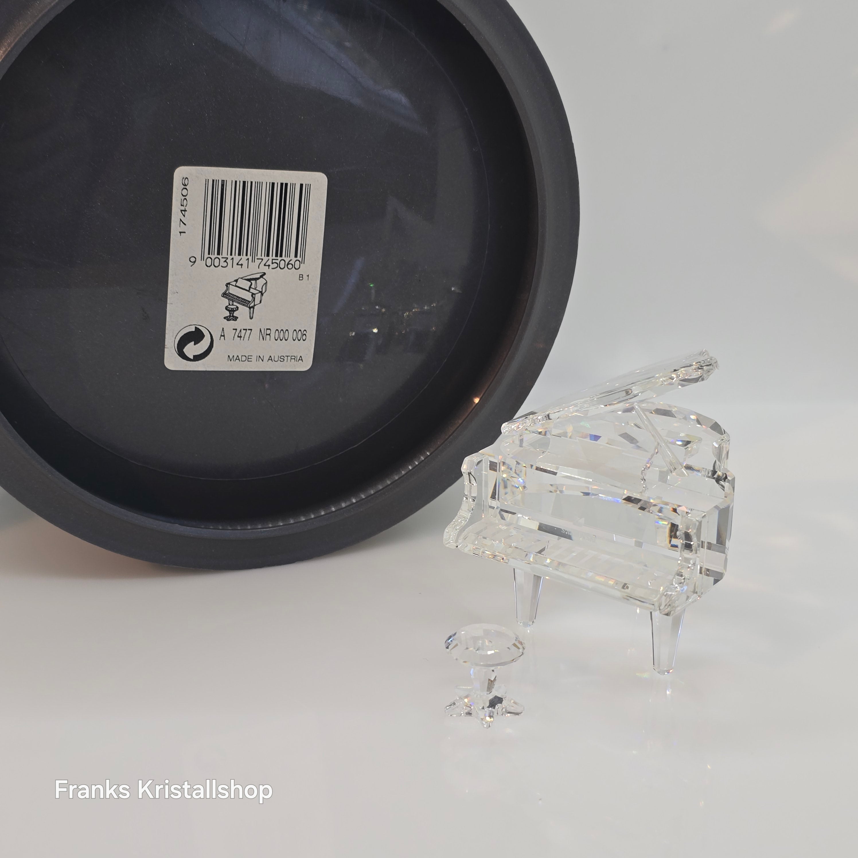 SWAROVSKI Piano Klavier mit Hocker 174506
