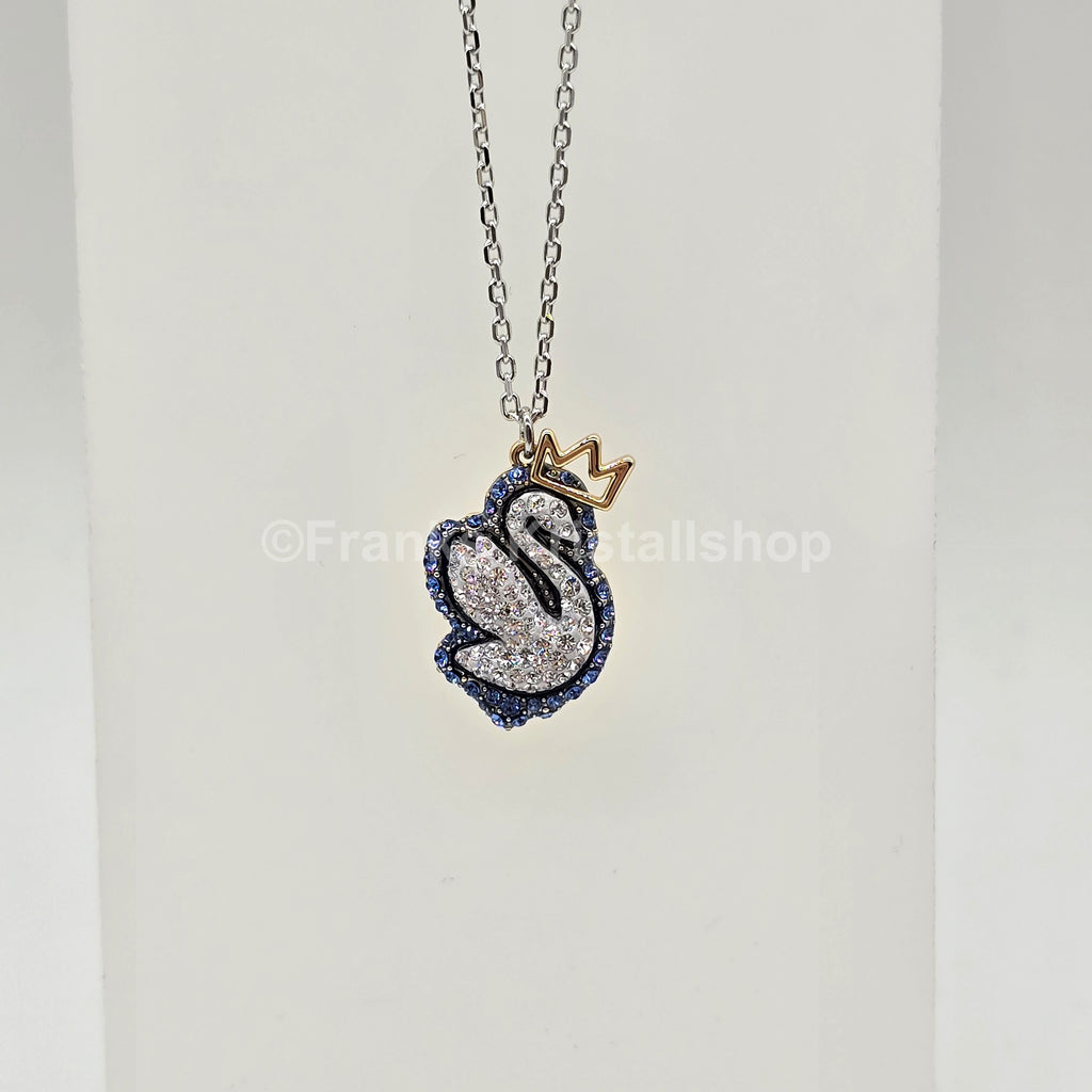 SWAROVSKI Pop Swan Halskette Schwan, Blau, Rhodiniert 5649199