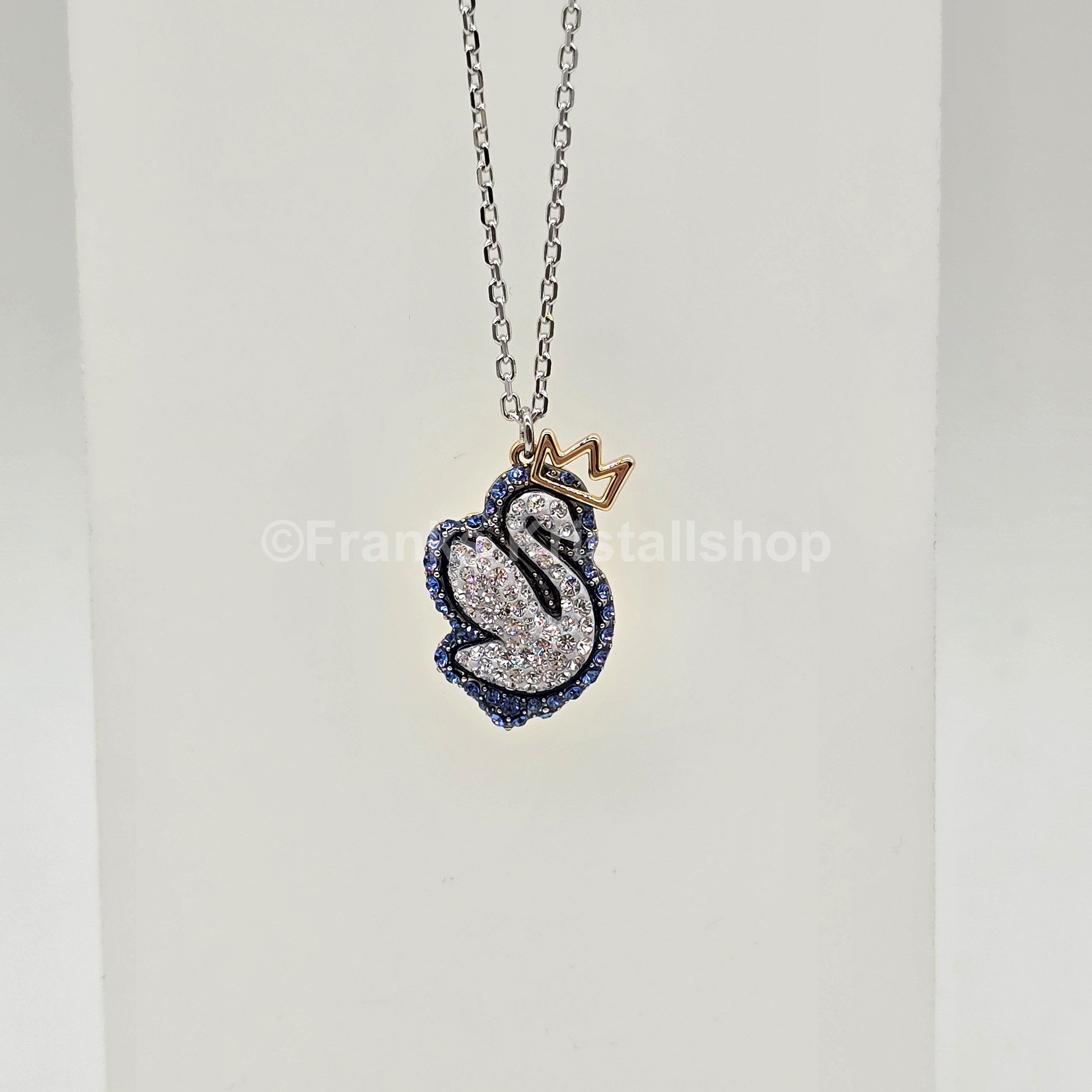 SWAROVSKI Pop Swan Halskette Schwan, Blau, Rhodiniert 5649199