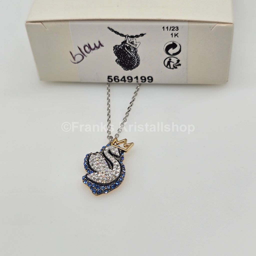 SWAROVSKI Pop Swan Halskette Schwan, Blau, Rhodiniert 5649199