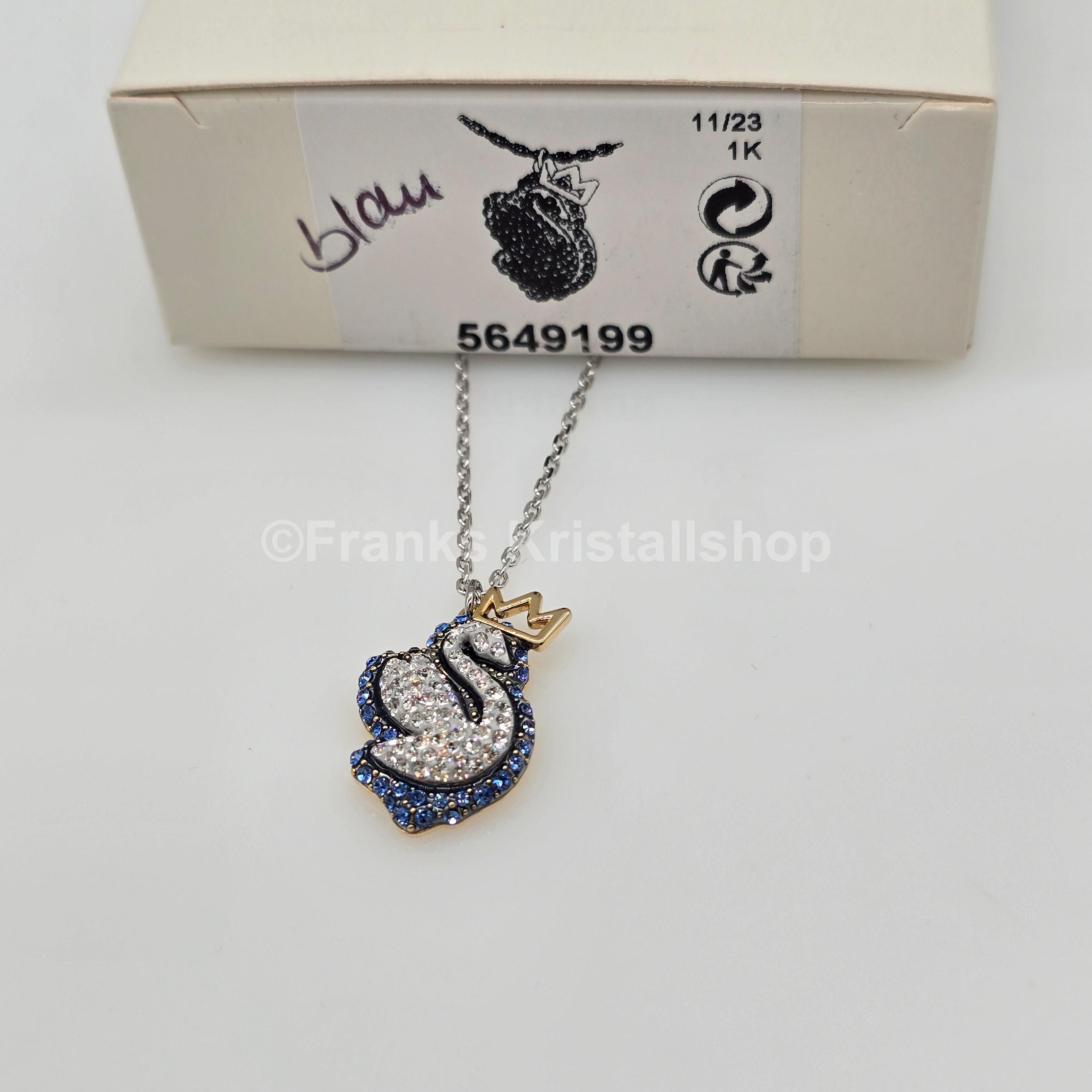SWAROVSKI Pop Swan Halskette Schwan, Blau, Rhodiniert 5649199