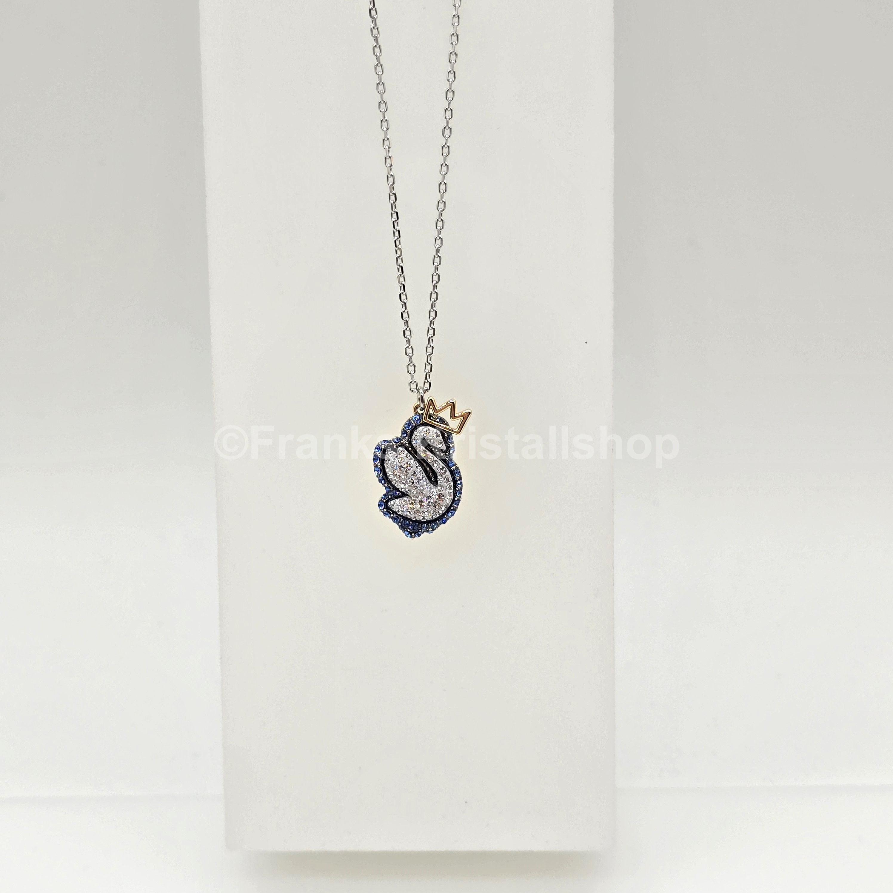 SWAROVSKI Pop Swan Halskette Schwan, Blau, Rhodiniert 5649199