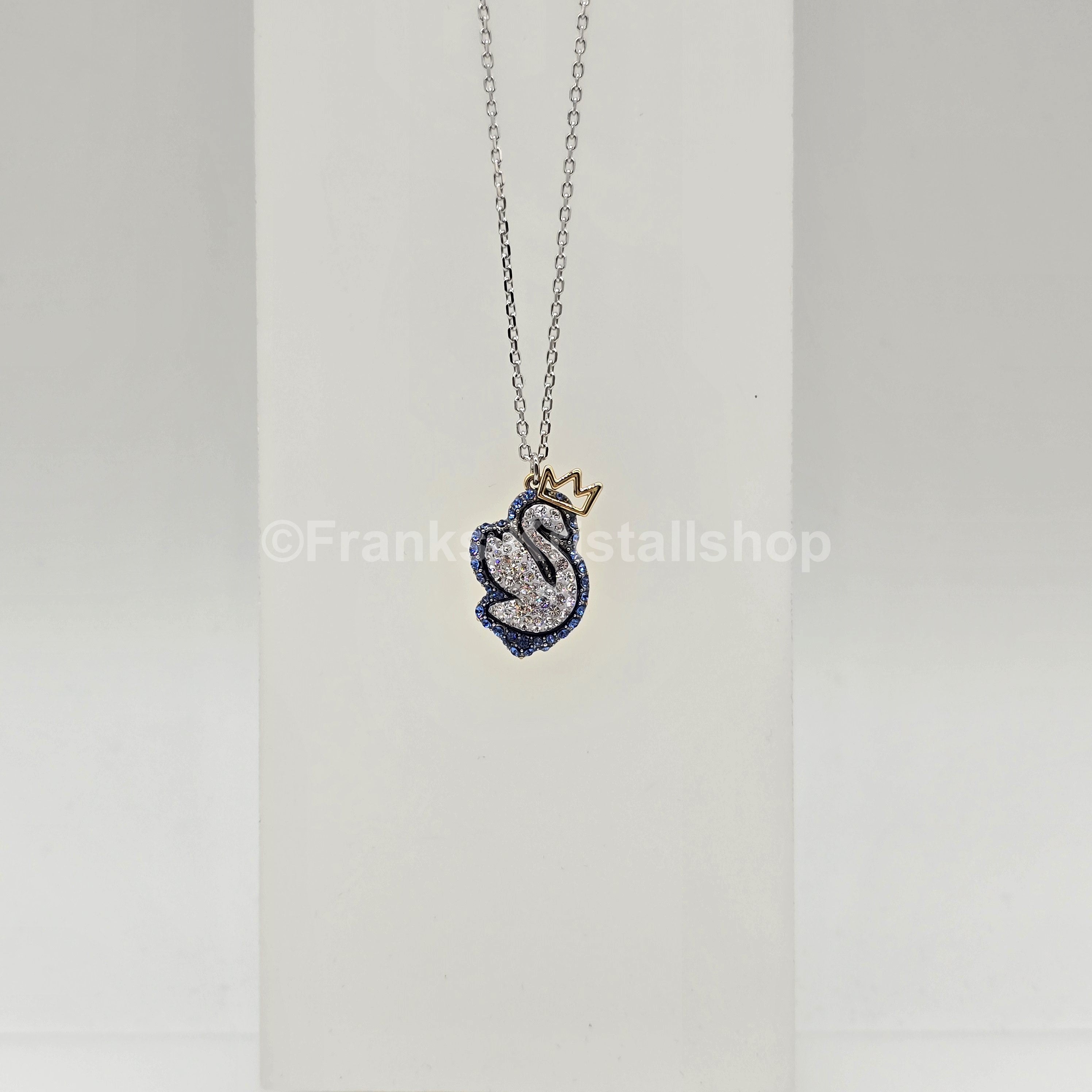 SWAROVSKI Pop Swan Halskette Schwan, Blau, Rhodiniert 5649199