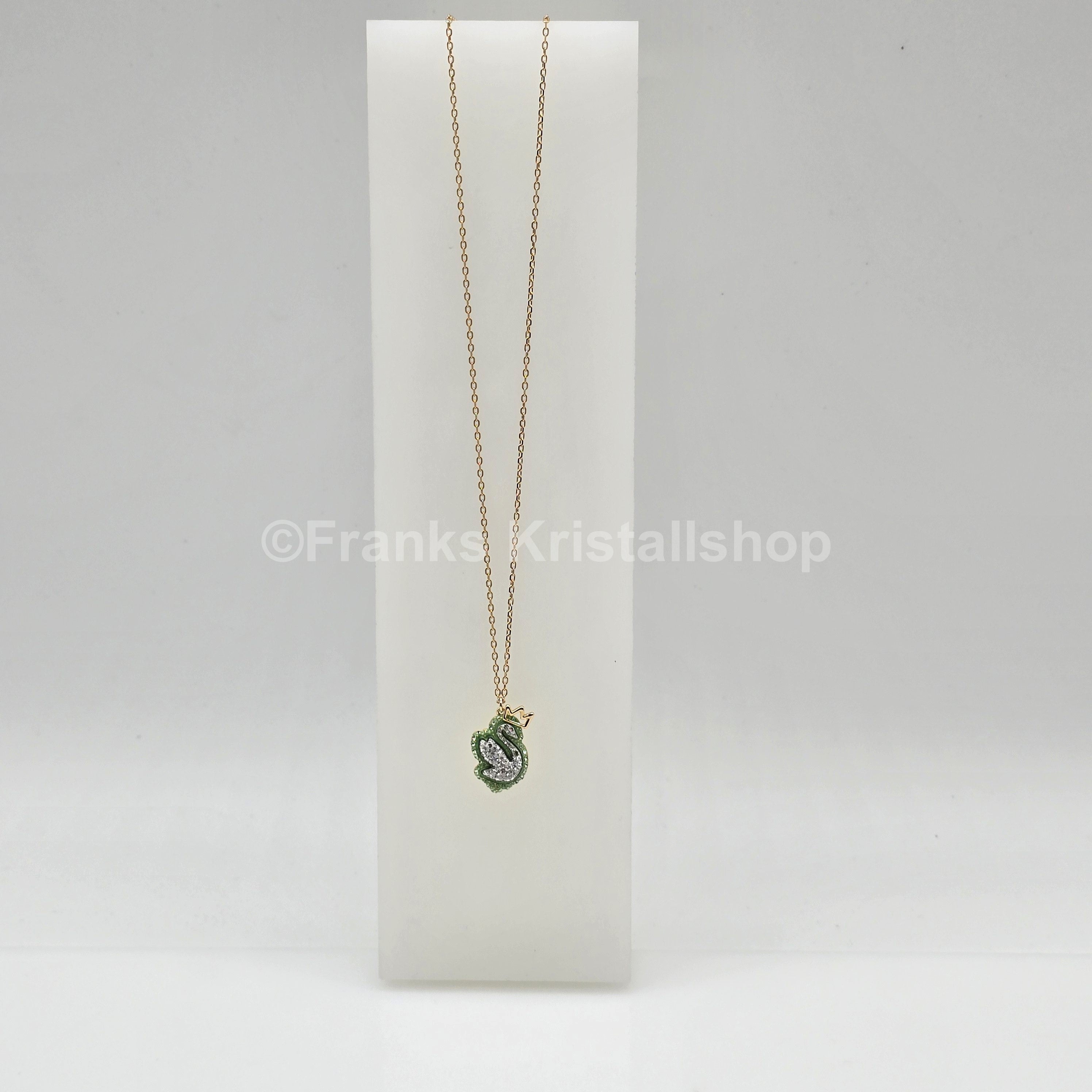 SWAROVSKI Pop Swan Halskette Schwan, Grün, Goldlegierungsschicht 5649198