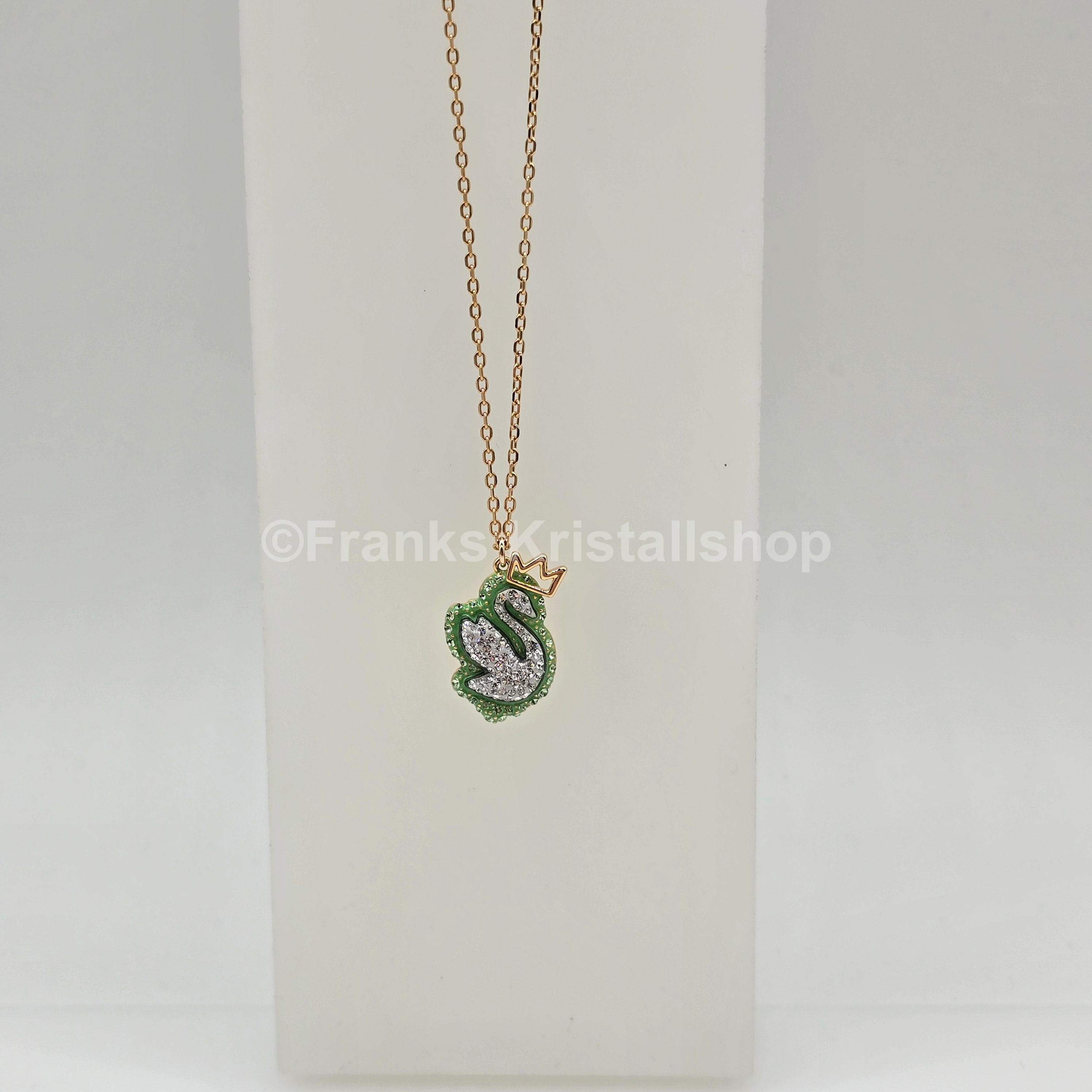 SWAROVSKI Pop Swan Halskette Schwan, Grün, Goldlegierungsschicht 5649198