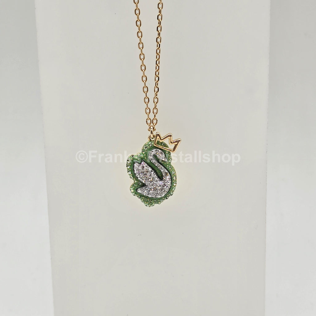 SWAROVSKI Pop Swan Halskette Schwan, Grün, Goldlegierungsschicht 5649198