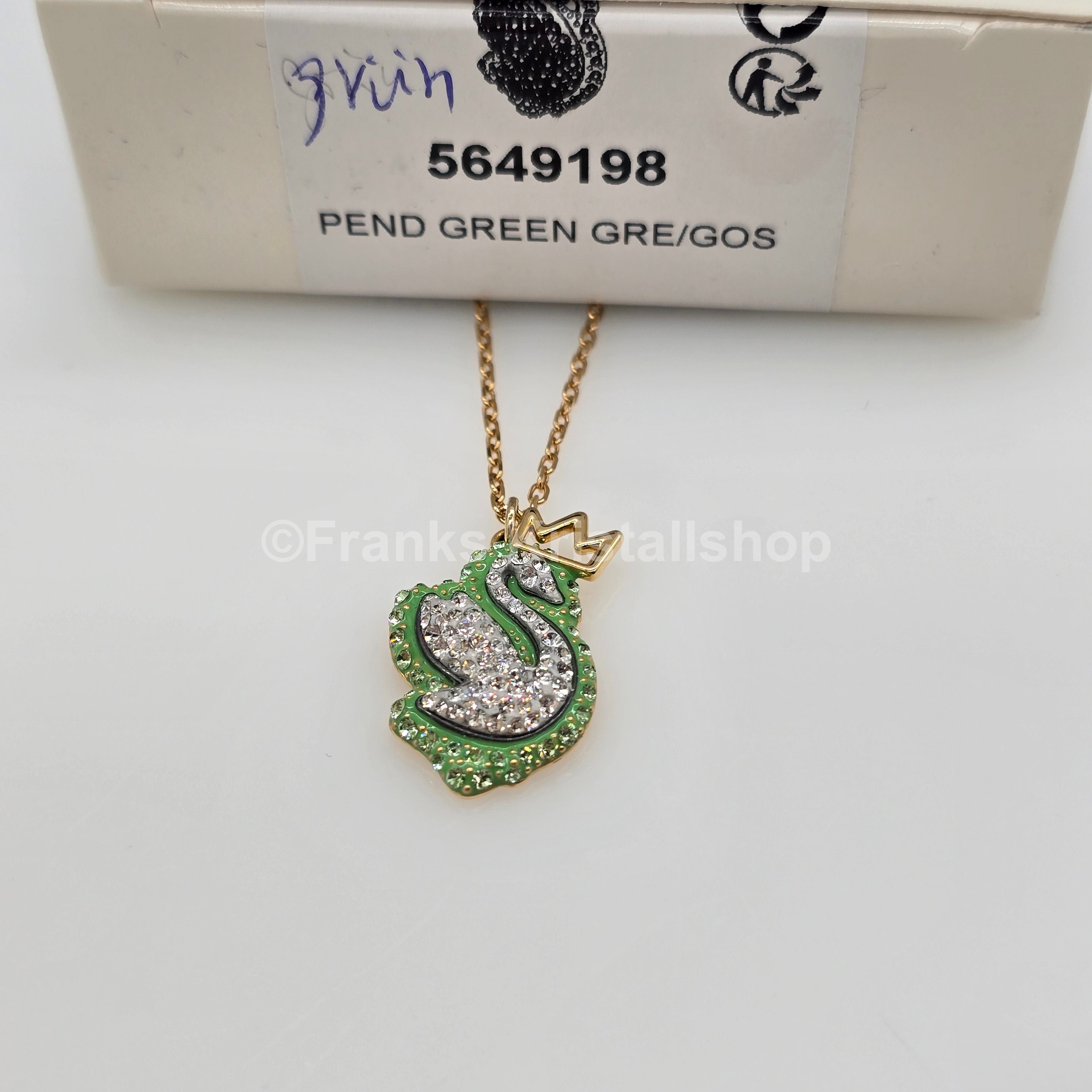SWAROVSKI Pop Swan Halskette Schwan, Grün, Goldlegierungsschicht 5649198