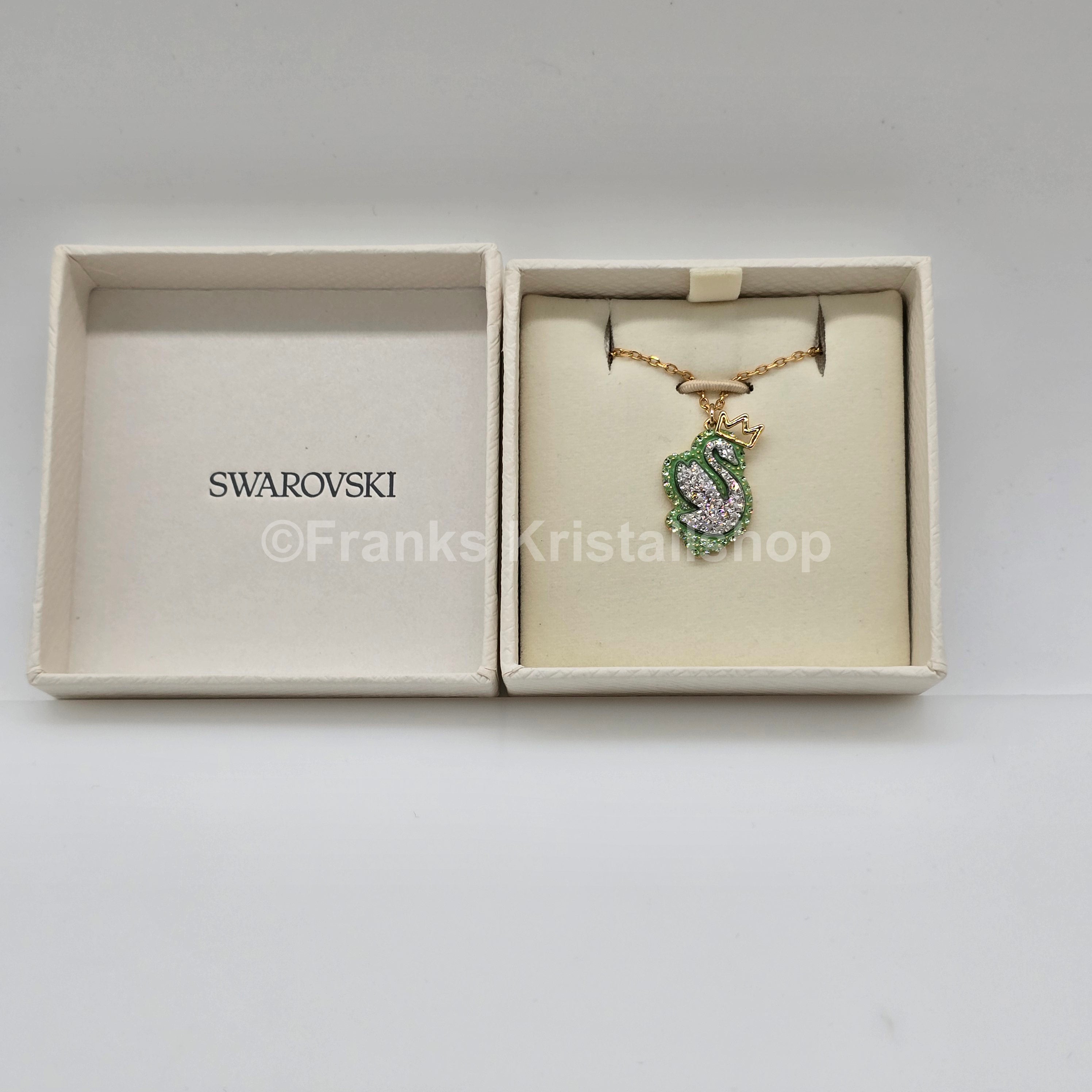SWAROVSKI Pop Swan Halskette Schwan, Grün, Goldlegierungsschicht 5649198