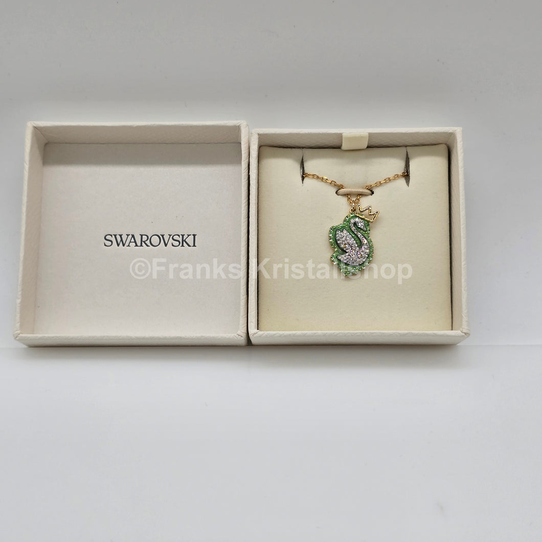 SWAROVSKI Pop Swan Halskette Schwan, Grün, Goldlegierungsschicht 5649198