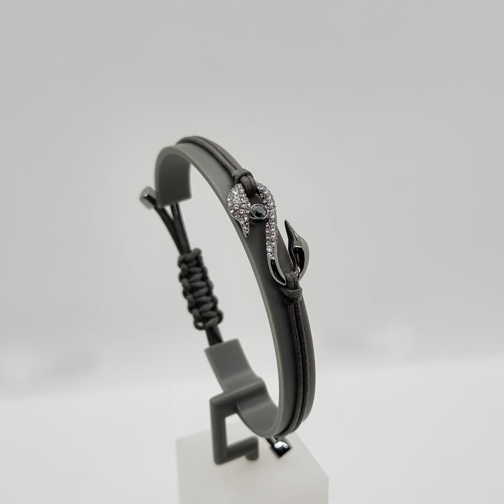 SWAROVSKI Power S-Hook Armband Anthrazit Größe S 5551813