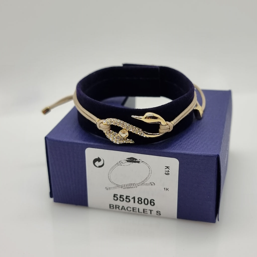 SWAROVSKI Power S-Hook Armband Gold Größe S 5551806