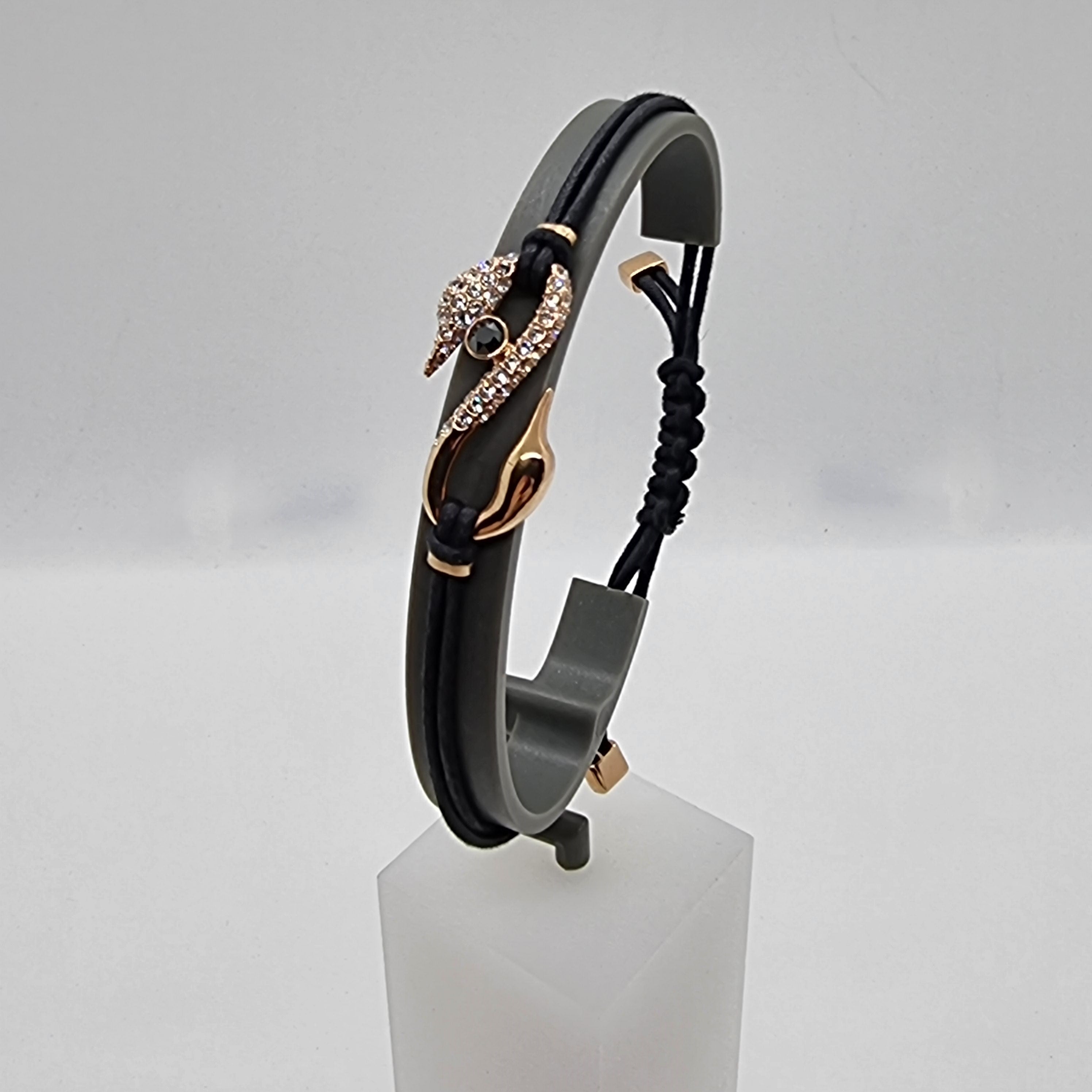 SWAROVSKI Power S-Hook Armband Schwarz Größe S 5533508