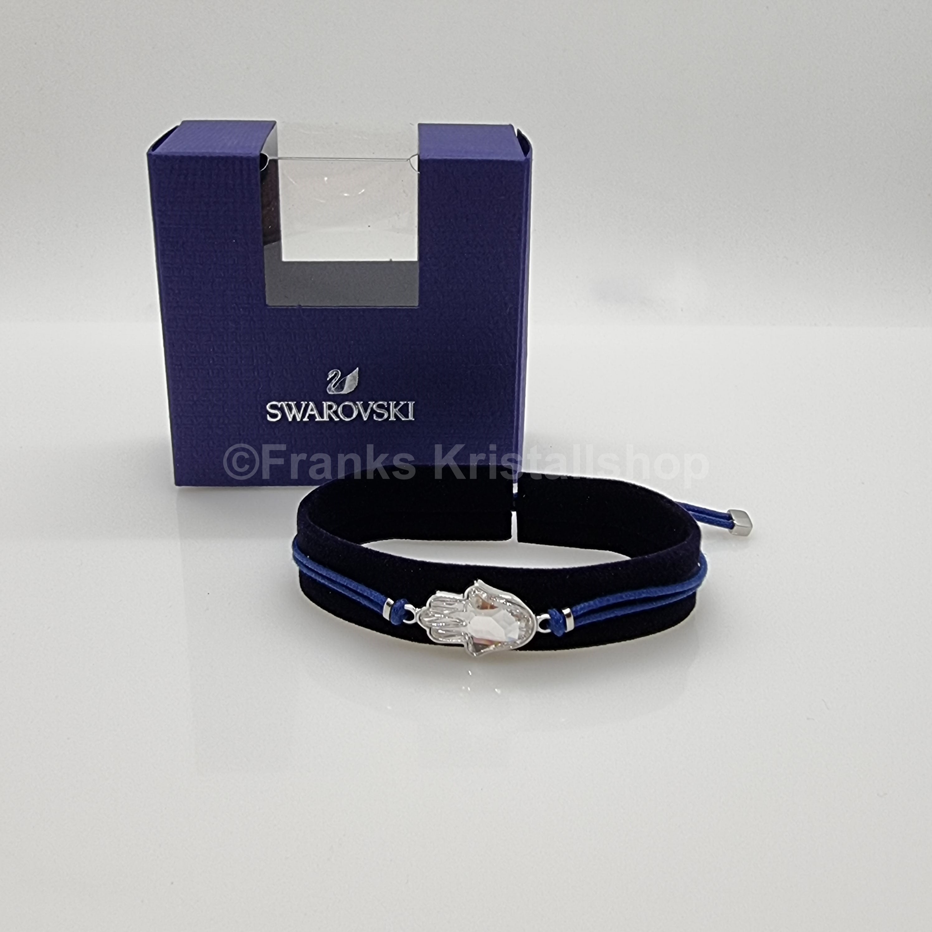 SWAROVSKI Armband Blau Hamsa Hand Gr. M 5523154