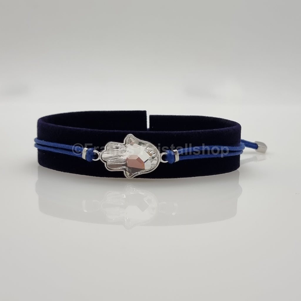 SWAROVSKI Armband Blau Hamsa Hand Gr. M 5523154