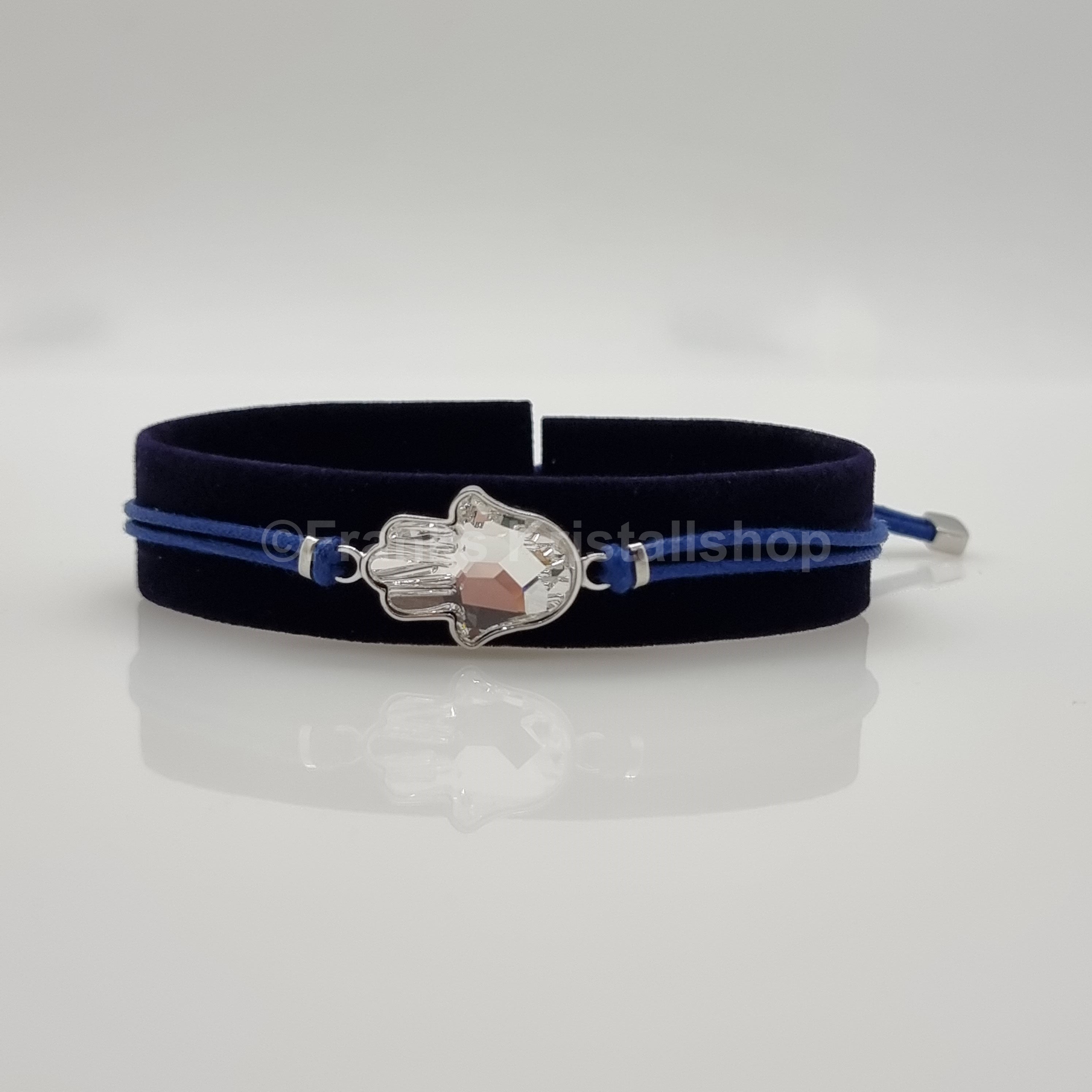 SWAROVSKI Armband Blau Hamsa Hand Gr. M 5523154