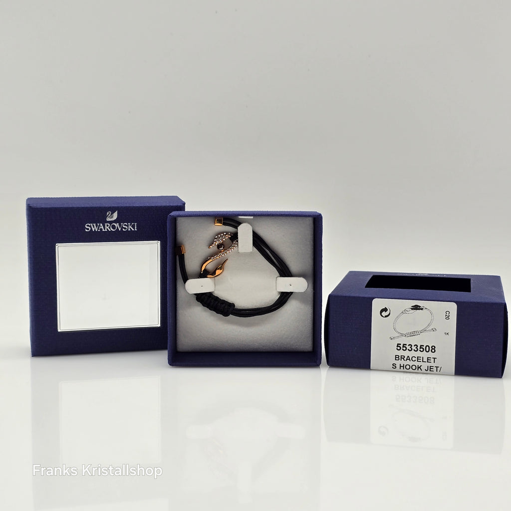 SWAROVSKI Power S-Hook Armband Schwarz Größe S 5533508