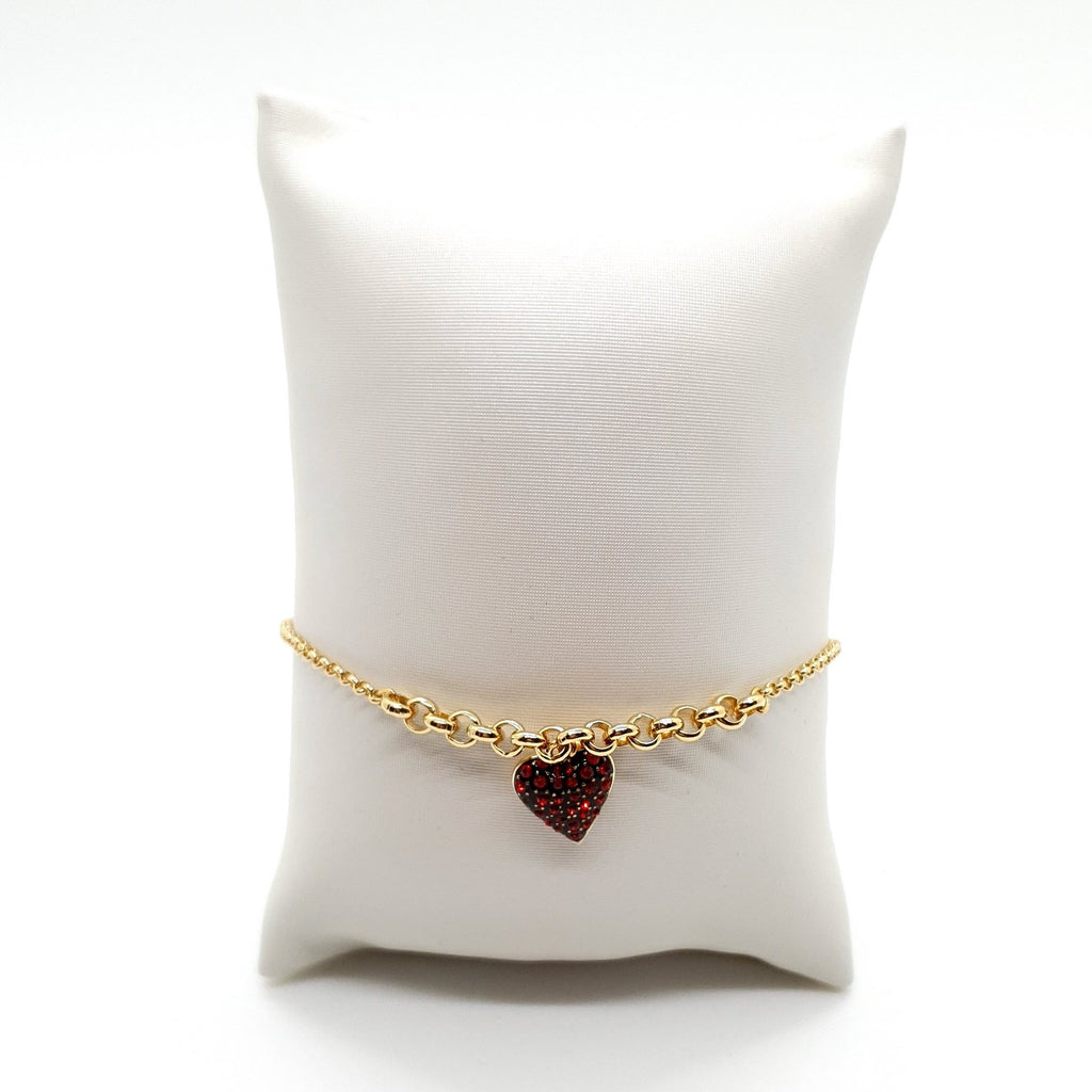 Swarovski Remix Herz Armband Gr. M Rot, Vergoldet 5535346 oU
