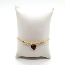 Lade das Bild in den Galerie-Viewer, Swarovski Remix Herz Armband Gr. M Rot, Vergoldet 5535346 oU

