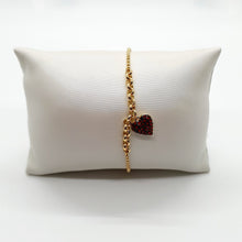 Lade das Bild in den Galerie-Viewer, Swarovski Remix Herz Armband Gr. M Rot, Vergoldet 5535346 oU
