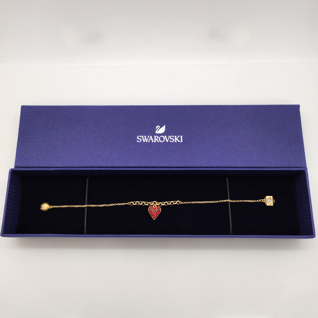 Swarovski Remix Herz Armband Gr. M Rot, Vergoldet 5535346 oU