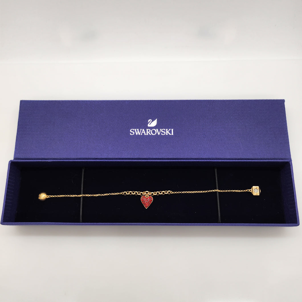 Swarovski Remix Herz Armband Gr. M Rot, Vergoldet 5535346 oU