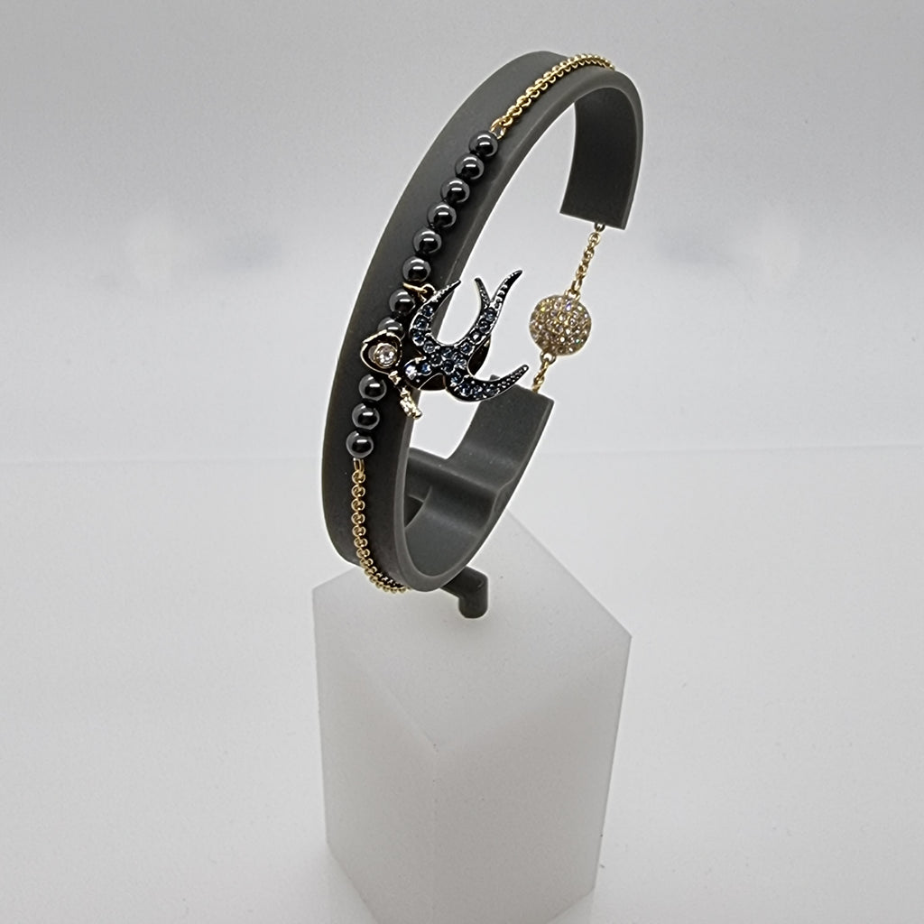 Swarovski Remix Armband Tarot 1 Gr. L Schwalbe Vergoldet 5511097