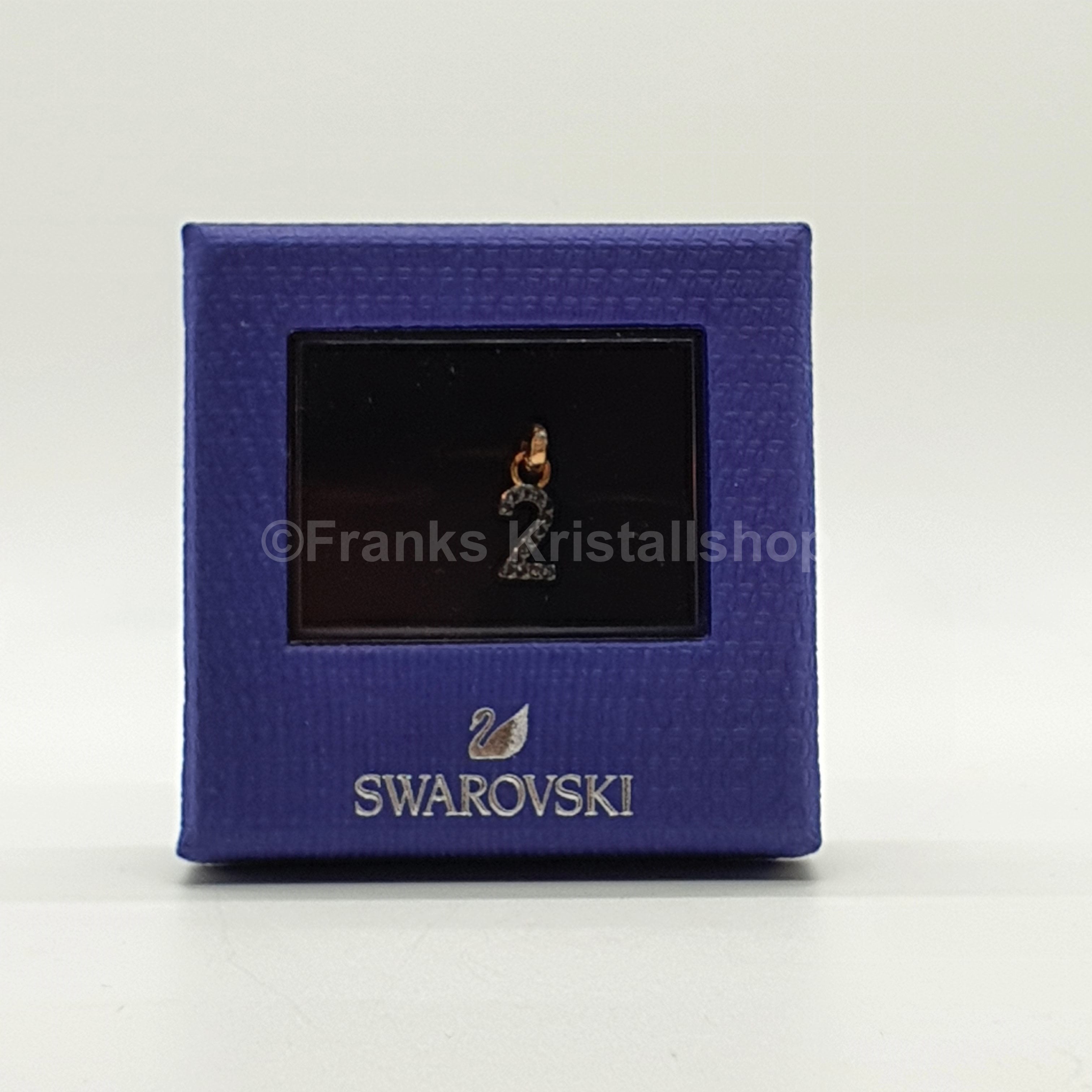SWAROVSKI Remix Charm Anhänger Zahl 2 Zwei, Schwarz, Rosévergoldet 5448200