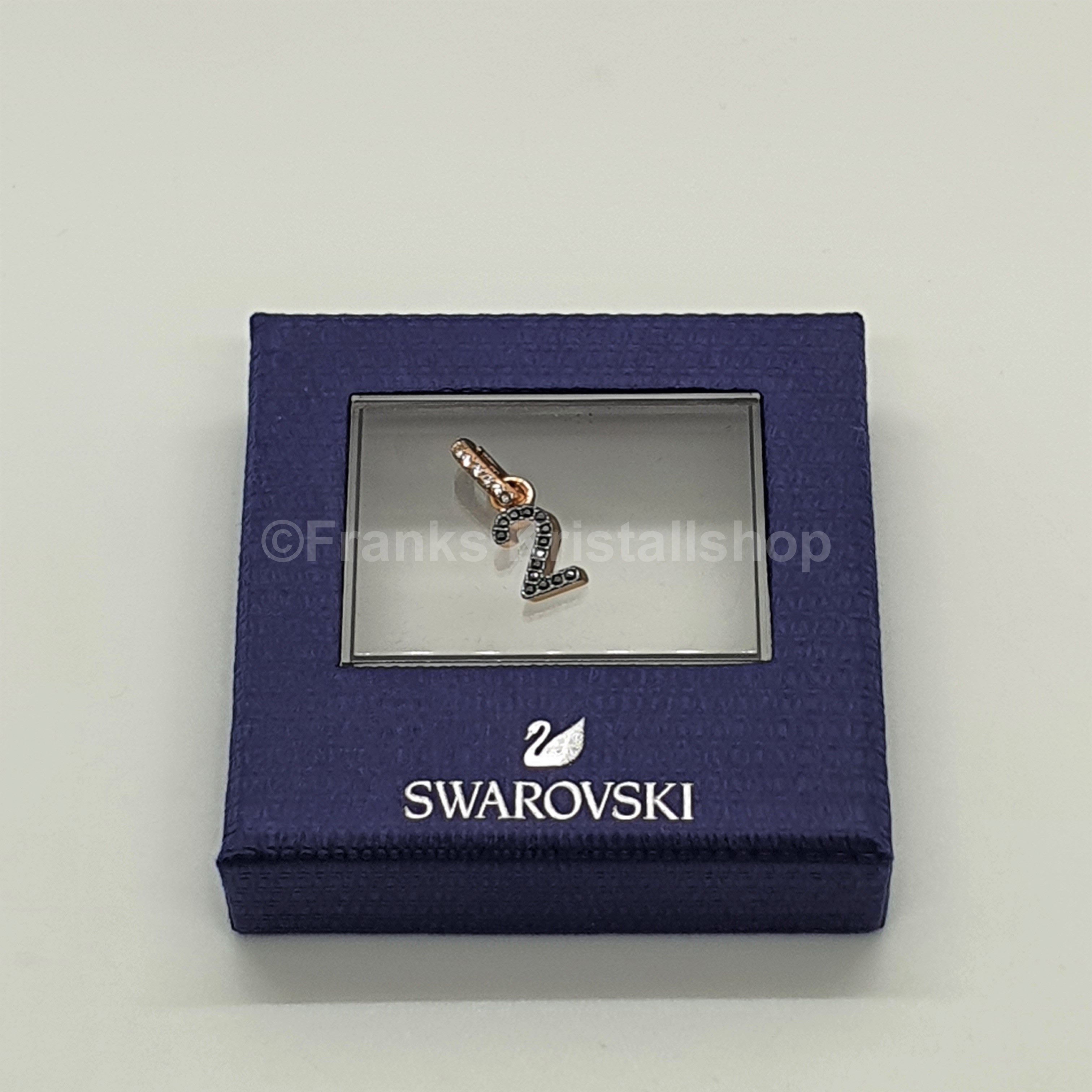 SWAROVSKI Remix Charm Anhänger Zahl 2 Zwei, Schwarz, Rosévergoldet 5448200
