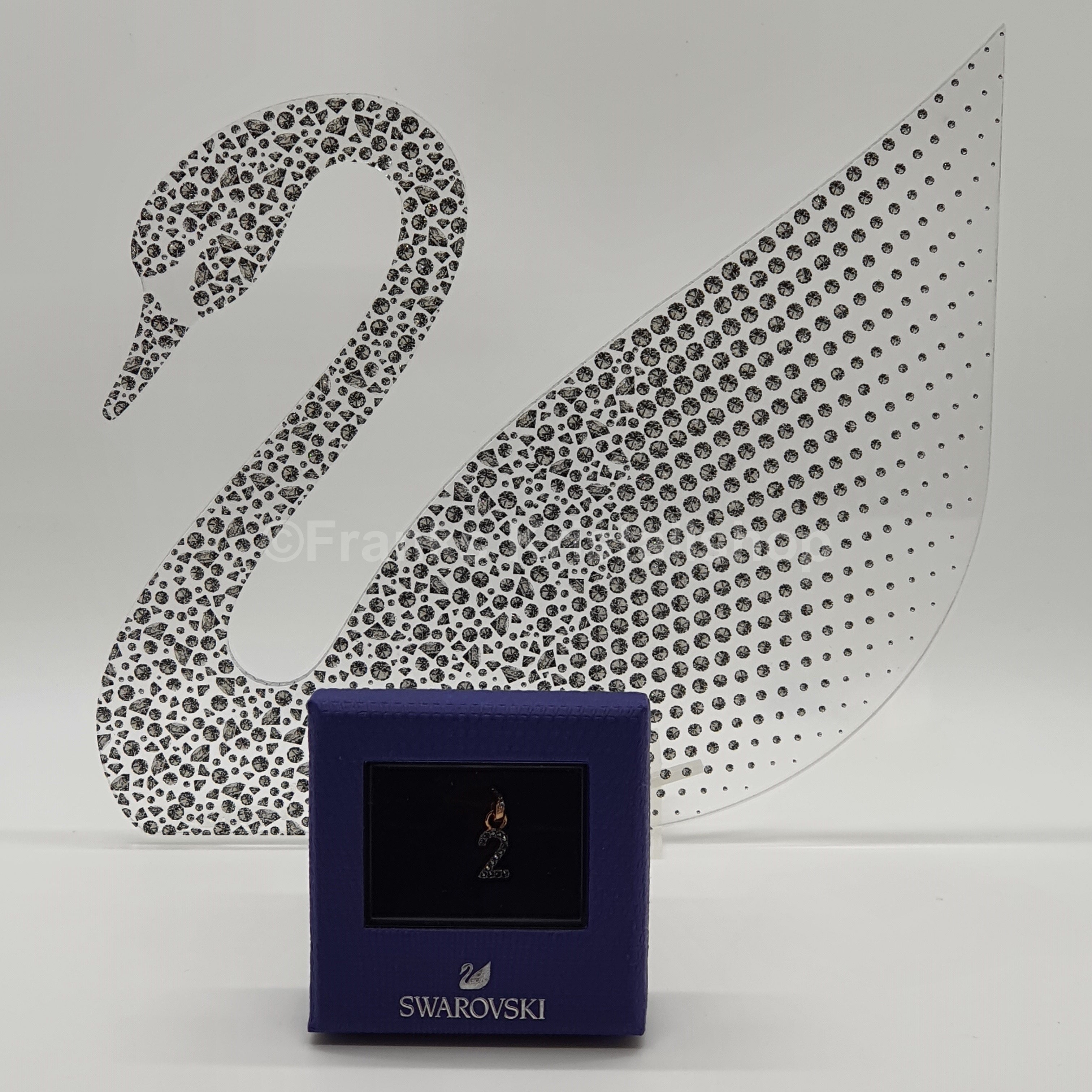 SWAROVSKI Remix Charm Anhänger Zahl 2 Zwei, Schwarz, Rosévergoldet 5448200